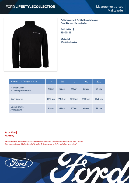 Ford Ranger Fleecejacke | Ford Ranger | Ford Brands | Ford Lifestyle ...