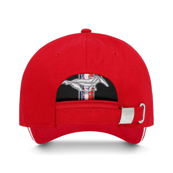 Recovered Cappellino Trucker Ford Mustang Ricamato - 100% Poliestere Riciclato, Blu, Chiusura Regolabile, Unisex - 5
