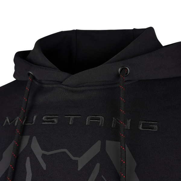 Sweat à Capuche Homme Mustang - Noir, Coupe Classique - Tissu 80% Coton 20% Polyester - Tailles S à 4XL - 11